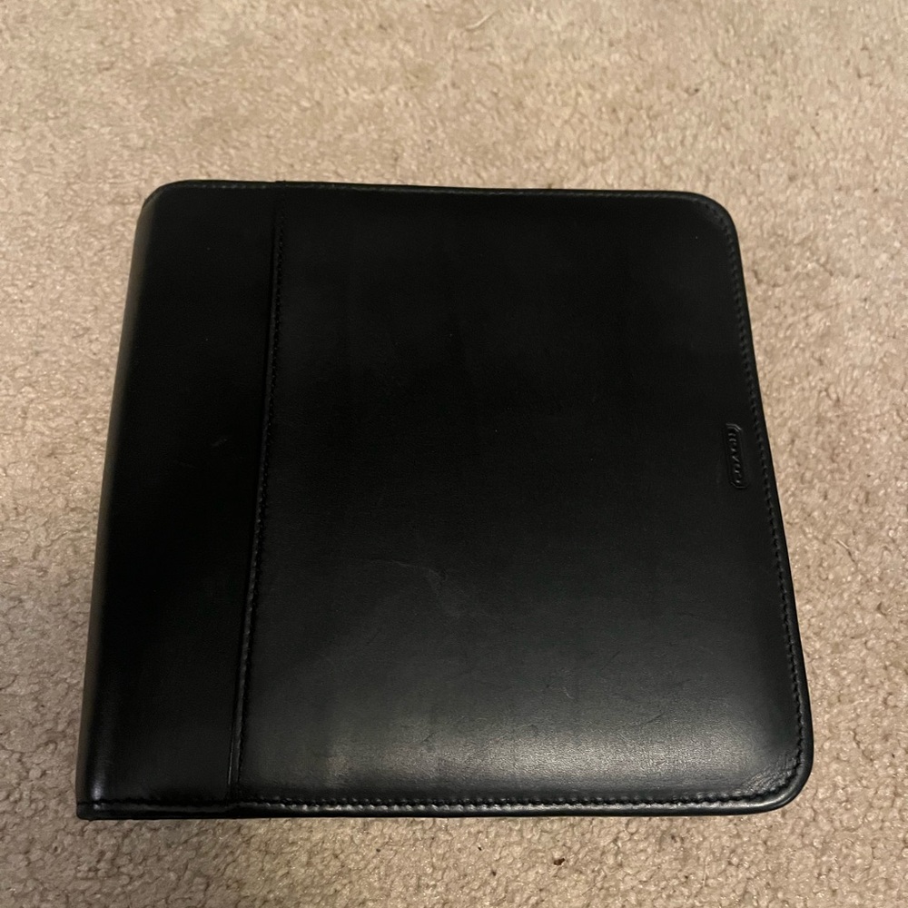 Black Coach Zip Around Case
